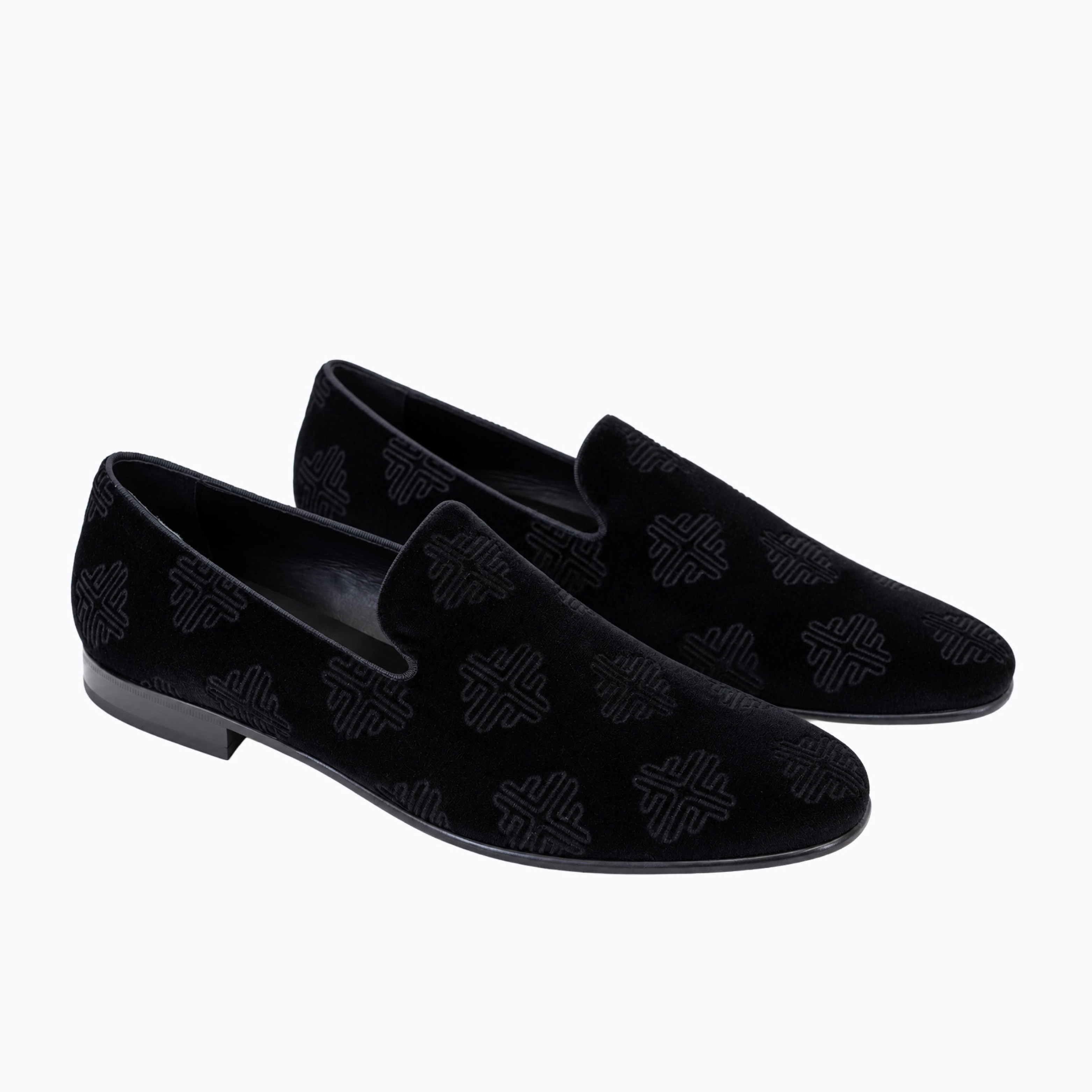 Palazzo Loafers - Black Velvet
