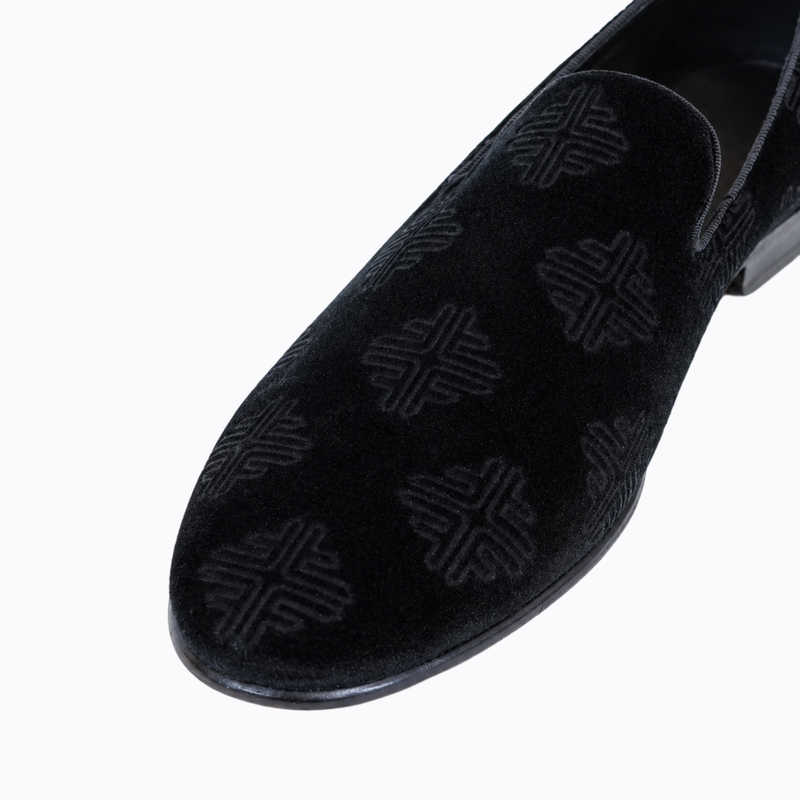 Palazzo Loafers - Black Velvet
