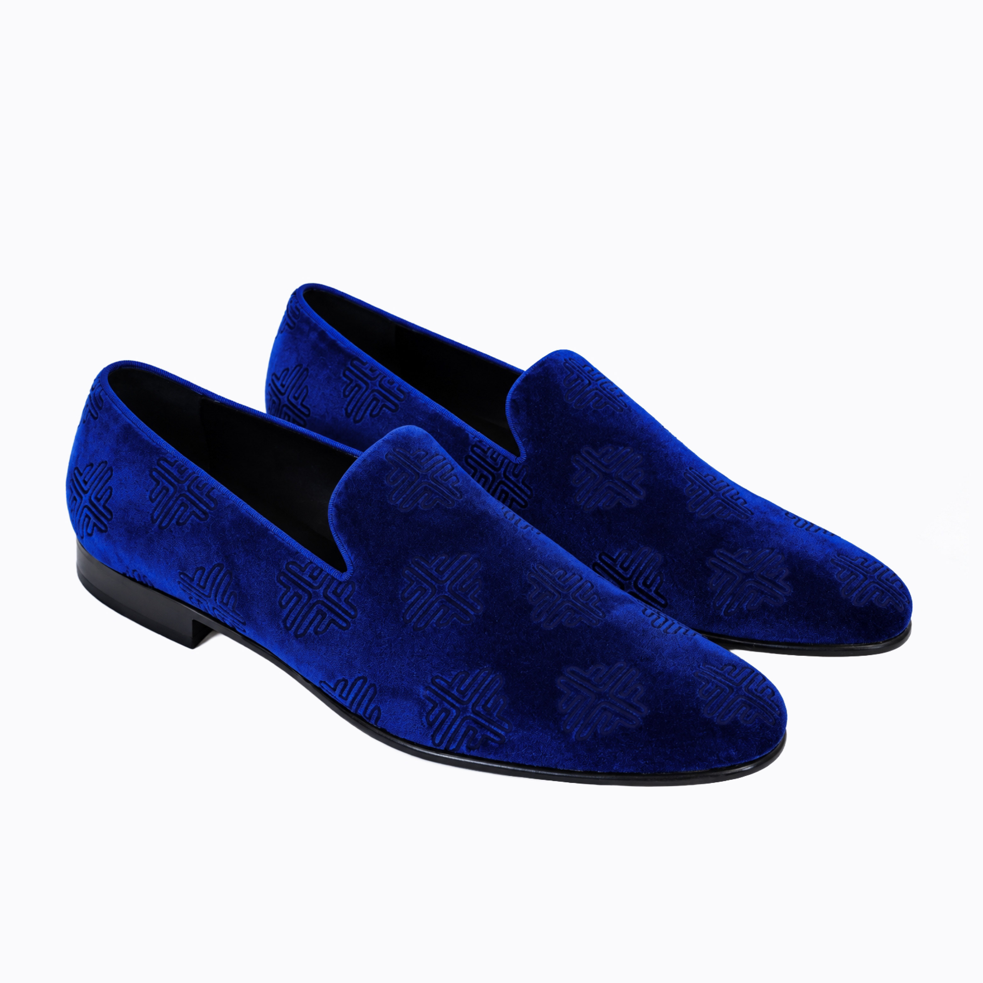 Palazzo Loafers - Blue Velvet
