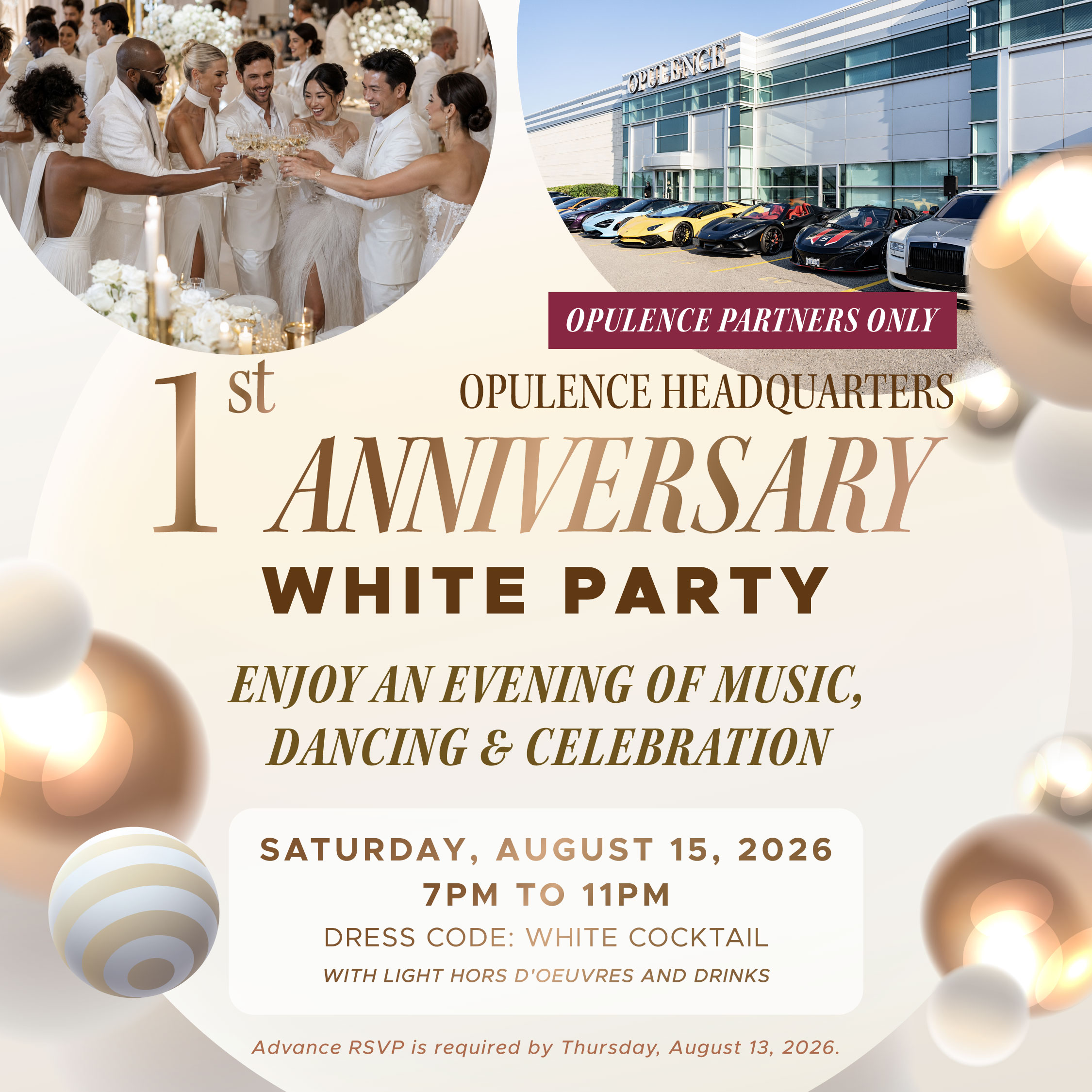 Opulence HQ 1st Anniversary White Party