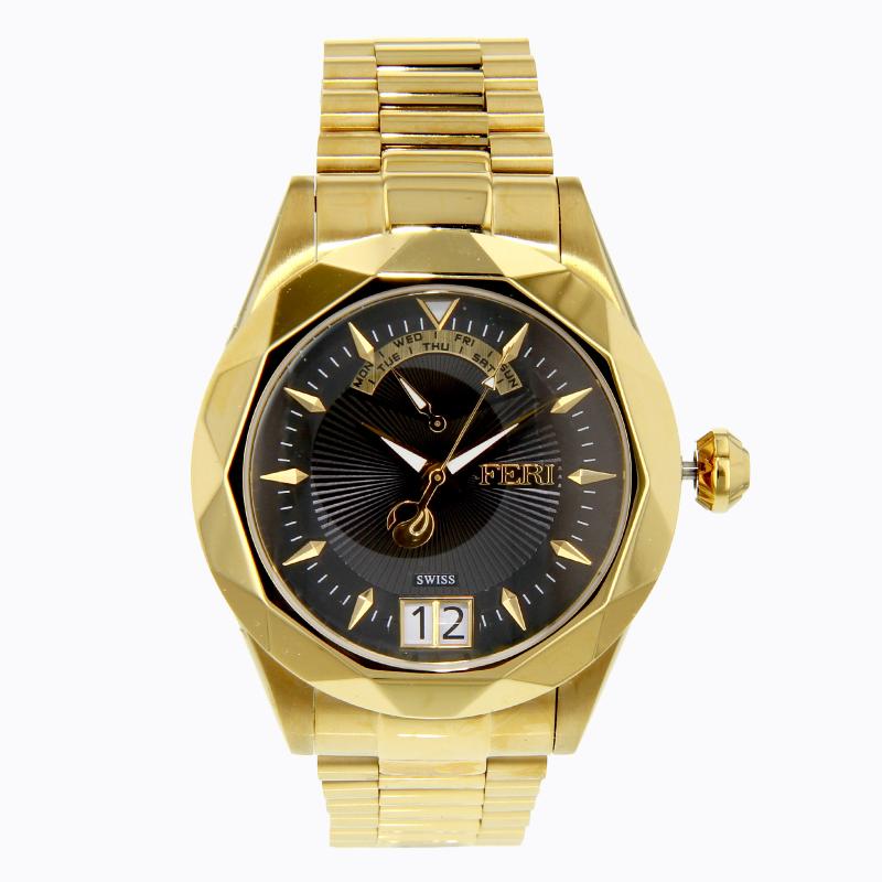 Kratos Watch - Gold Tone with Black Face