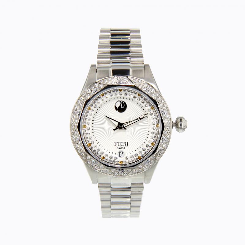 Aisa Watch - Silver Tone with White Face