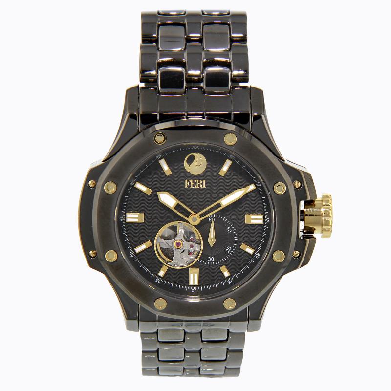 Conquest Automatic Watch - Black and Gunmetal