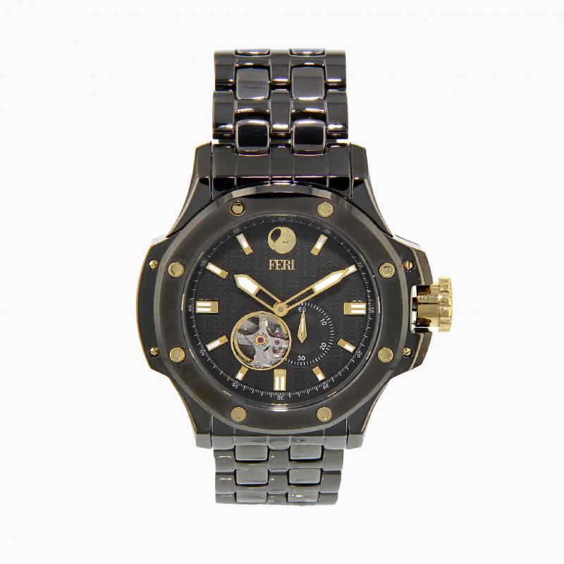 Conquest Automatic Watch - Black and Gunmetal