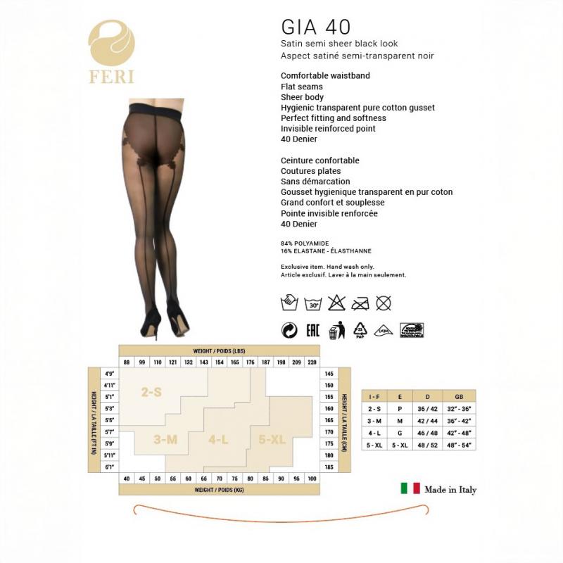 Gia Hosiery - Black 40 thumbnail 7