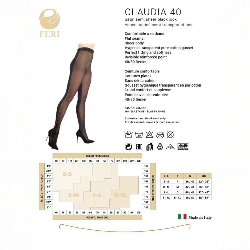 Claudia Hosiery - Black 40/80 thumbnail 7