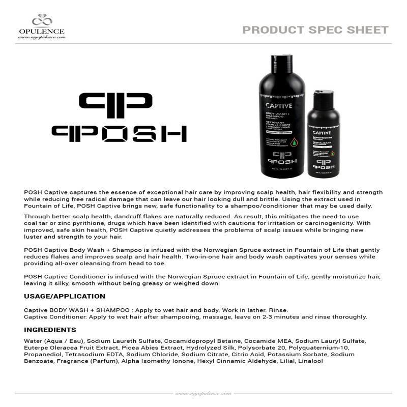 Captive Body Wash + Shampoo and Conditioner Set For Men - 2 Bottles thumbnail 4