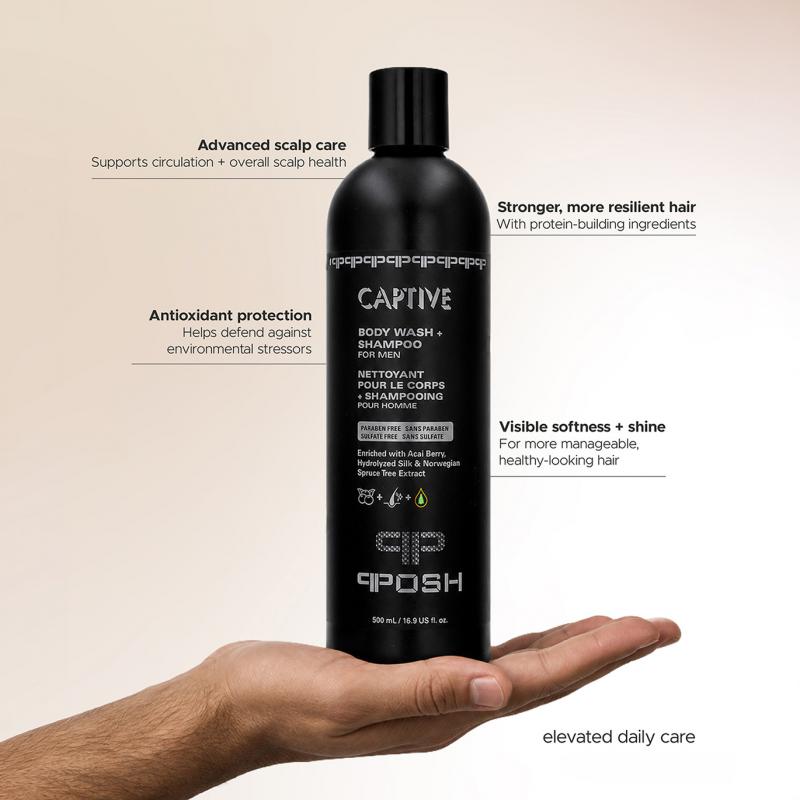 Captive Body Wash + Shampoo and Conditioner Set For Men - 2 Bottles thumbnail 5