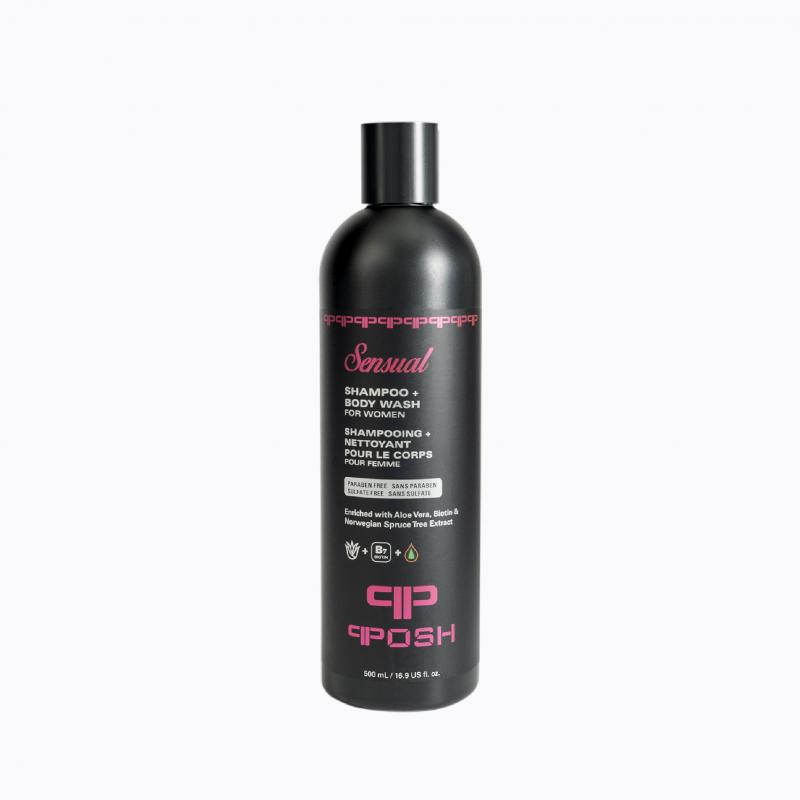 SENSUAL Body Wash + Shampoo For Women - Single Bottle