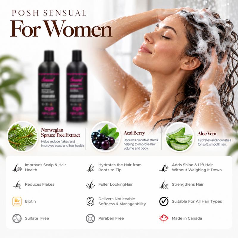 SENSUAL Body Wash + Shampoo & Conditioner Set - 2 Bottles thumbnail 4