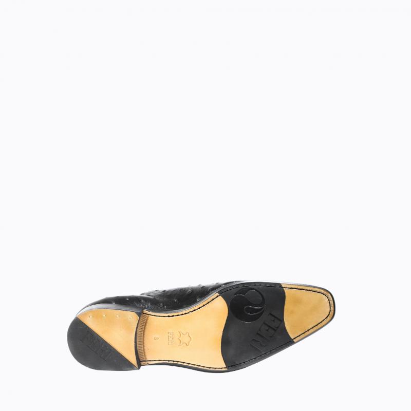 Marcus Shoes - Black Croc Ostrich Print thumbnail 4