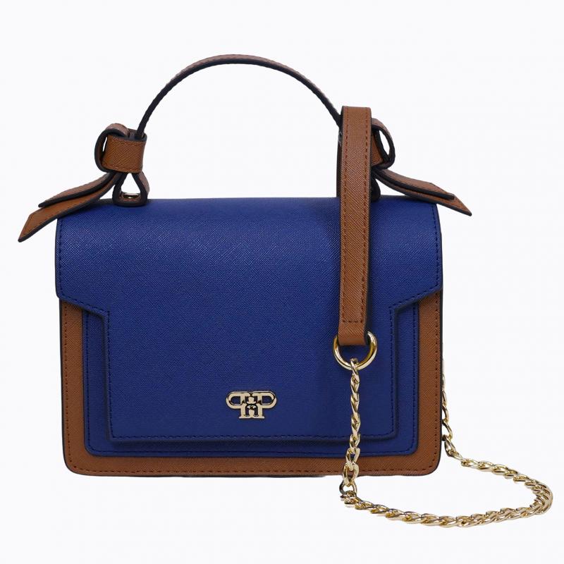 Dahlia Purse - Indigo/Caramel  thumbnail 5
