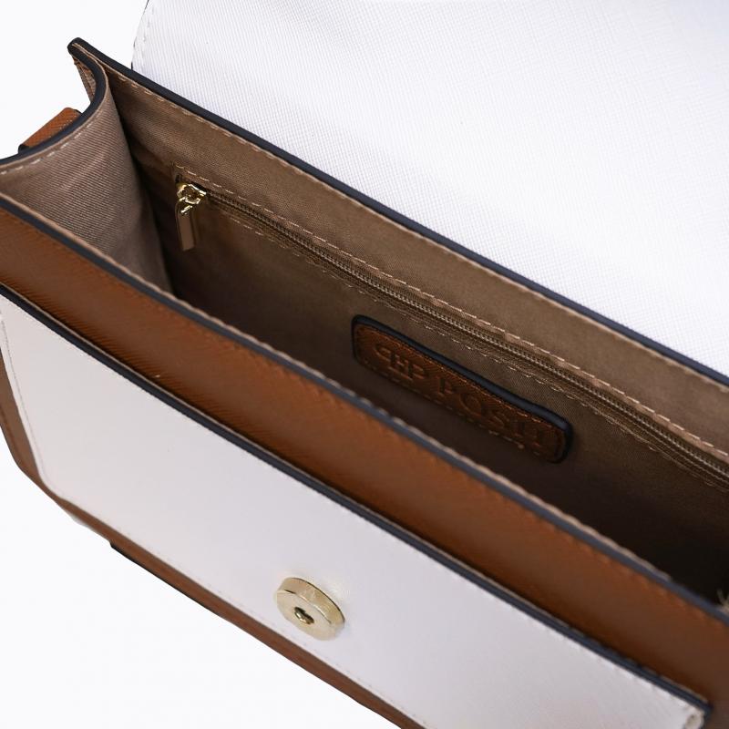 Dahlia Purse - White/Caramel  thumbnail 5
