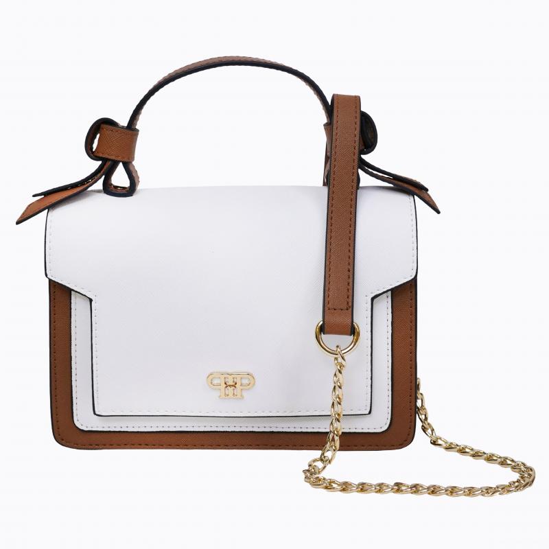 Dahlia Purse - White/Caramel  thumbnail 6
