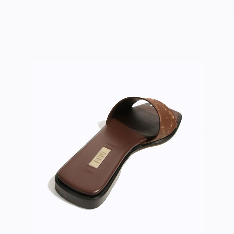 Adva Slide Sandals - Brown Monogram thumbnail 5