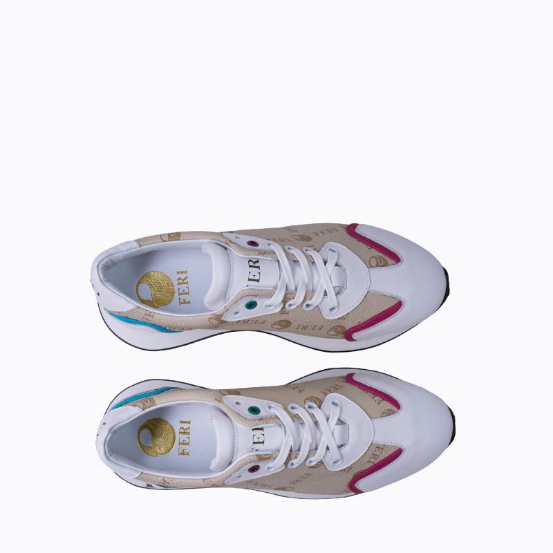 Flash Sneakers - Beige Monogram thumbnail 3
