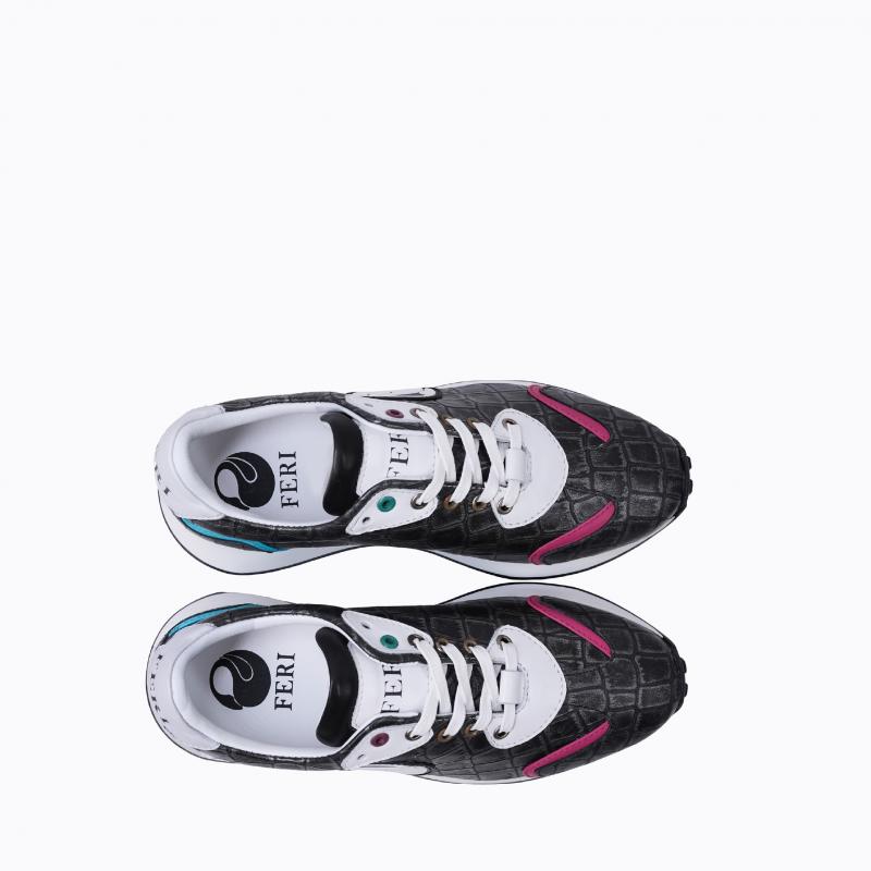 Unity Sneakers - Black Croc thumbnail 3