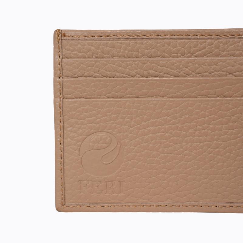 Matteo Slim Bifold Wallet - Beige Pebbled thumbnail 3