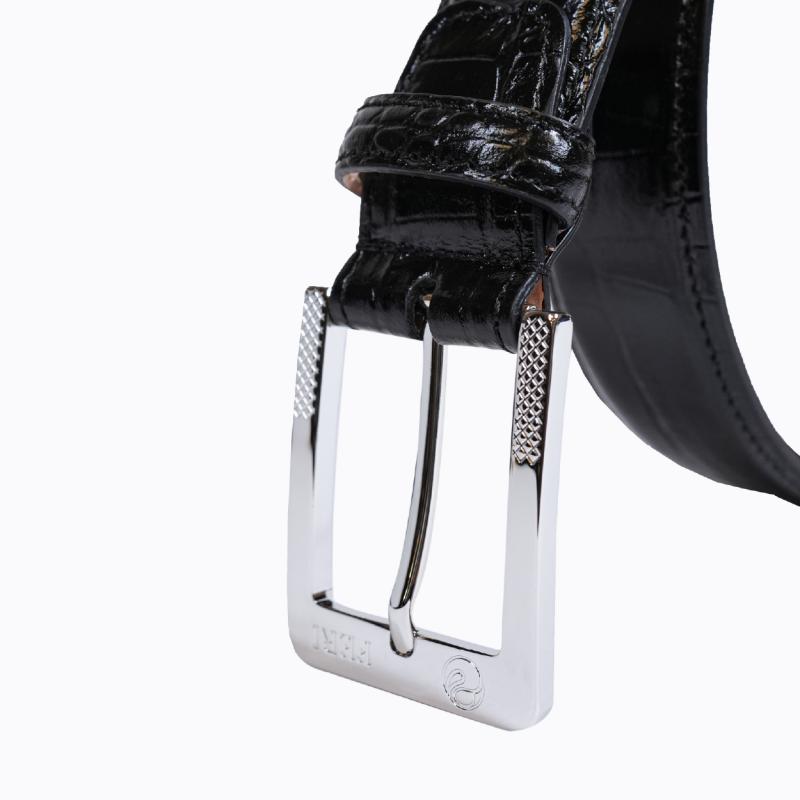 Benjamin Belt - Black Croco/Silver thumbnail 3