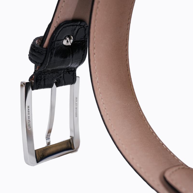 Benjamin Belt - Black Croco/Silver thumbnail 4