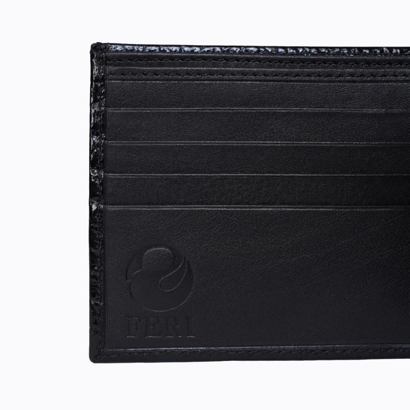 Matteo Bifold Wallet - Black Croco thumbnail 3