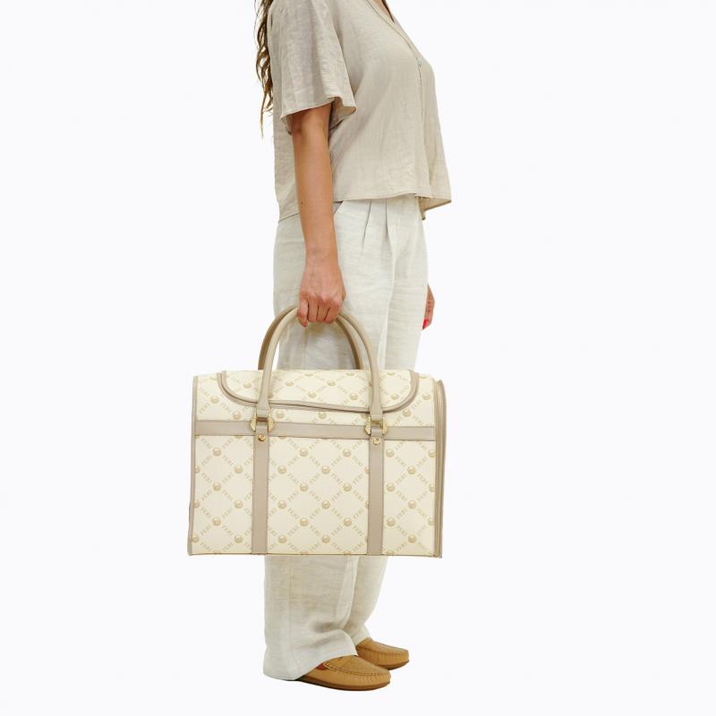 Monogram Dog Carrier Bag - Beige thumbnail 6