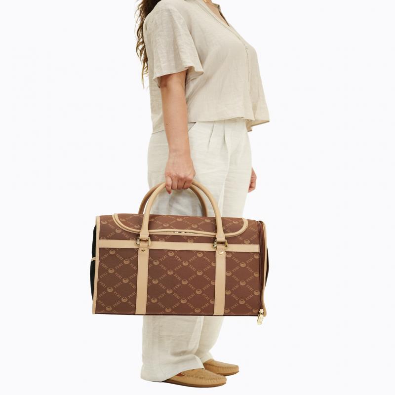 Monogram Dog Carrier Bag - Brown thumbnail 5