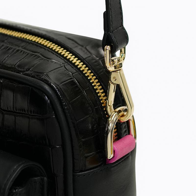 Messenger Bag - Black Croco Leather thumbnail 4