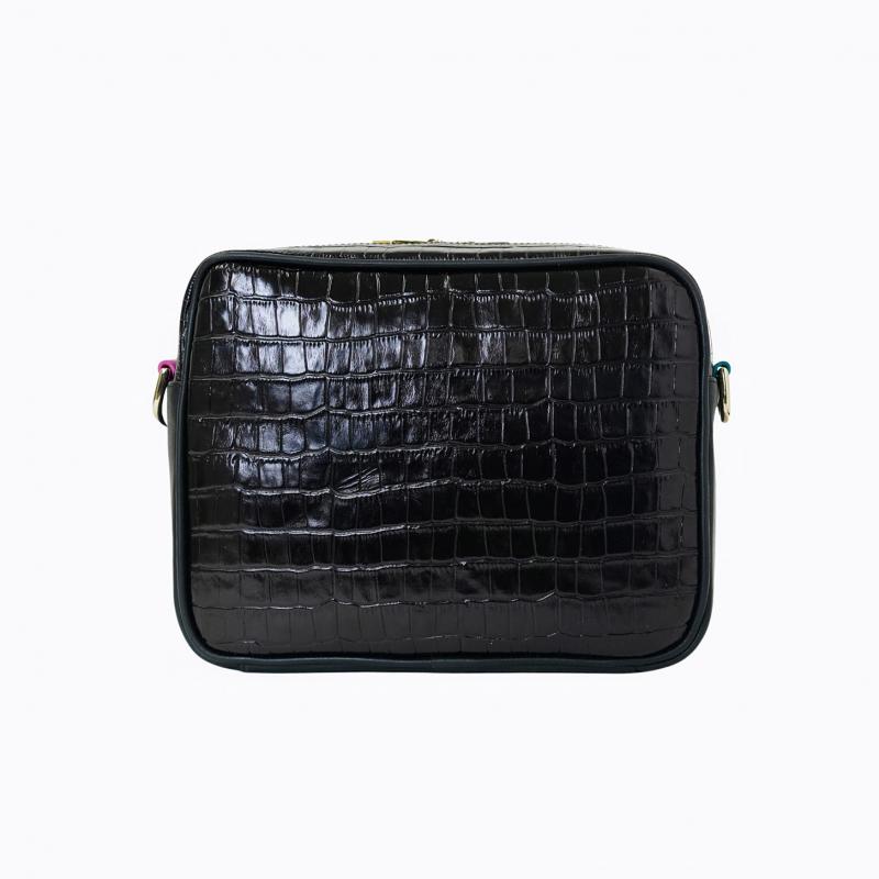 Messenger Bag - Black Croco Leather thumbnail 7
