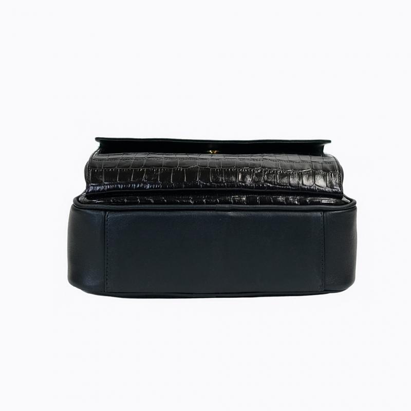 Messenger Bag - Black Croco Leather thumbnail 8