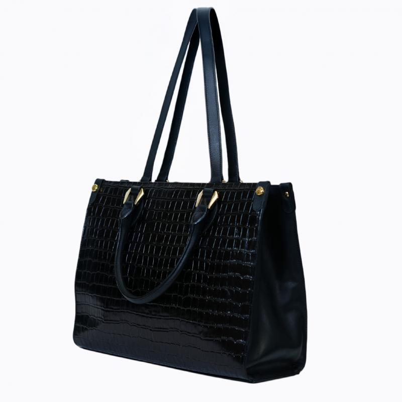 Folio Tote - Black Croco thumbnail 3