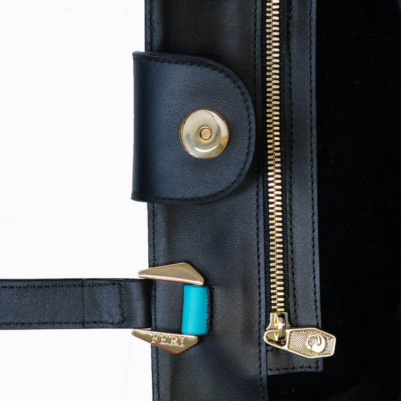 Folio Tote - Black Croco thumbnail 6