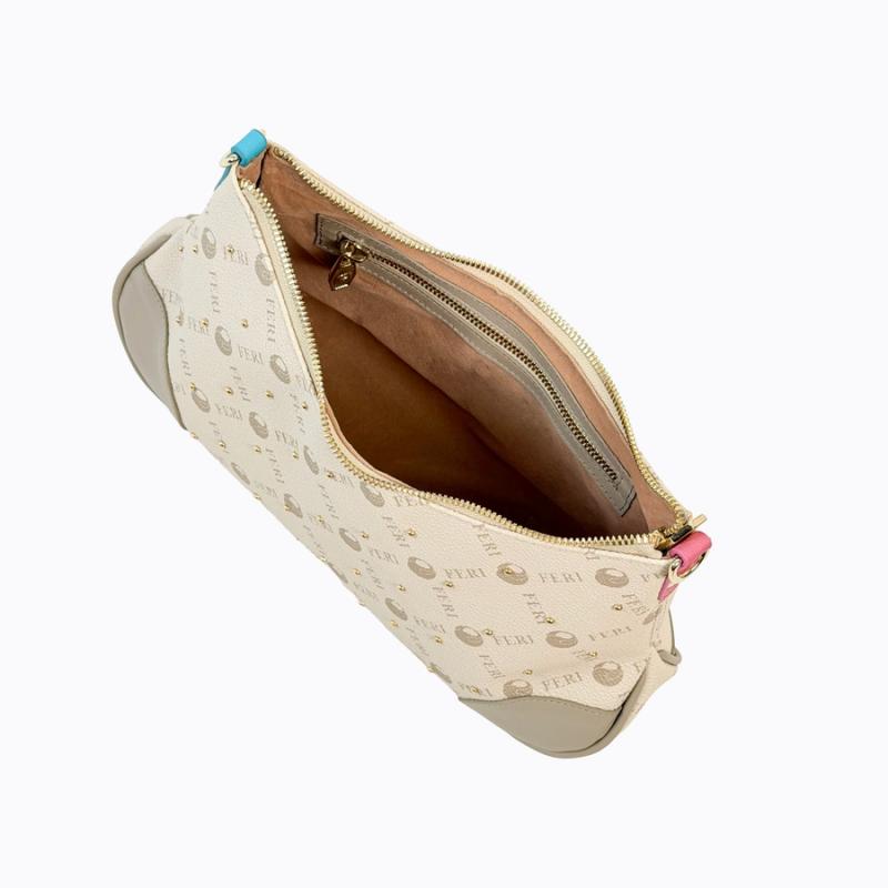Luna Handbag - Beige Monogram (with rock colour contrast) thumbnail 5