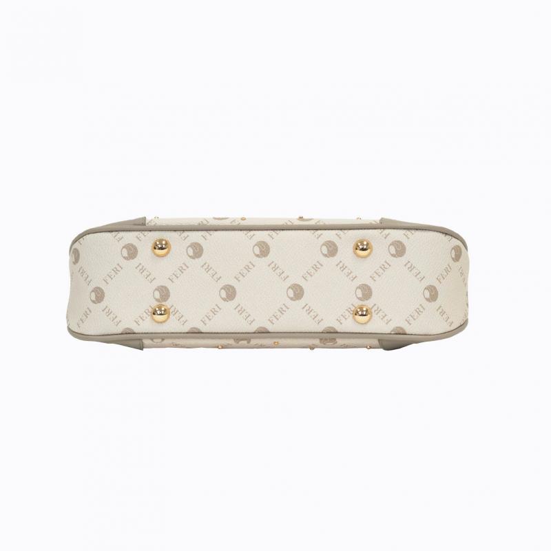 Luna Handbag - Beige Monogram (with rock colour contrast) thumbnail 6