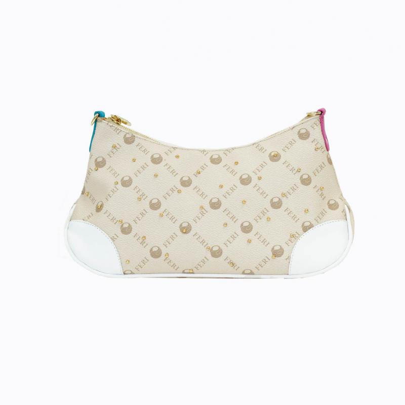 Luna Handbag - Beige Monogram (with white colour contrast) thumbnail 3