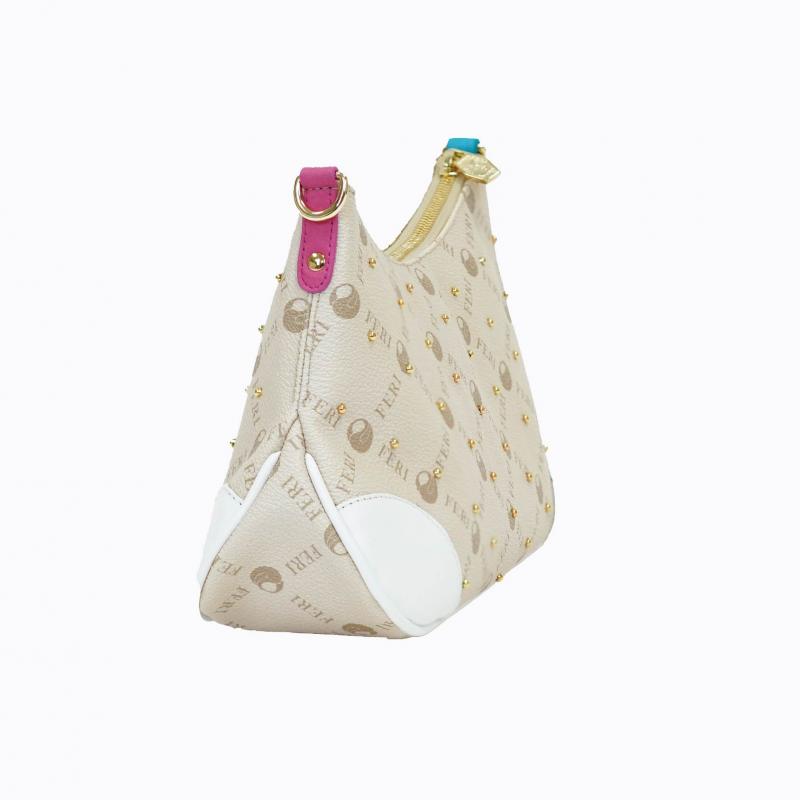 Luna Handbag - Beige Monogram (with white colour contrast) thumbnail 4