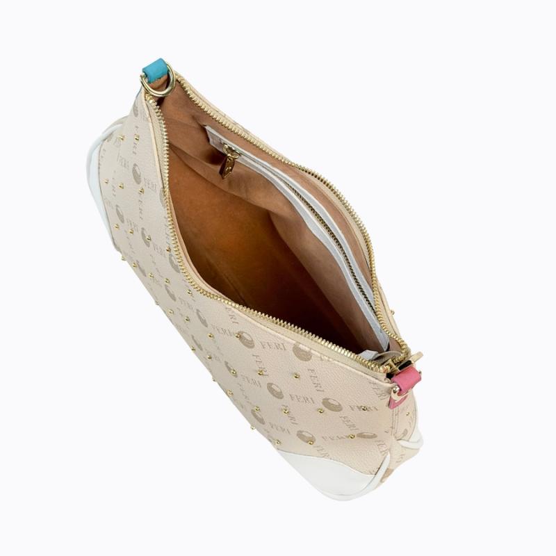 Luna Handbag - Beige Monogram (with white colour contrast) thumbnail 5