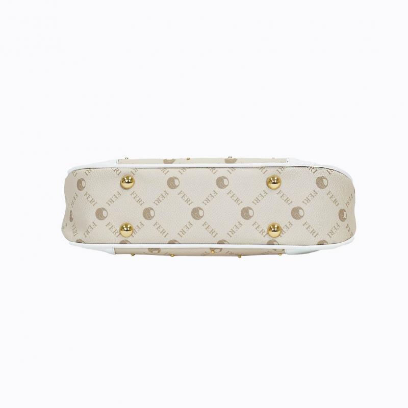 Luna Handbag - Beige Monogram (with white colour contrast) thumbnail 6