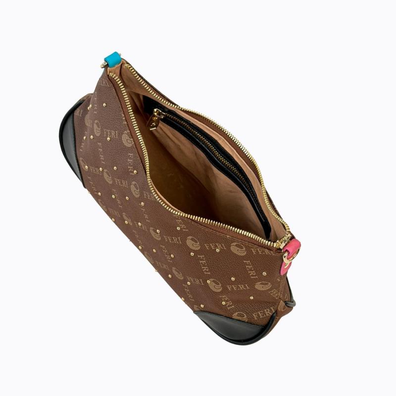 Luna Handbag - Brown Monogram (with black colour contrast) thumbnail 5