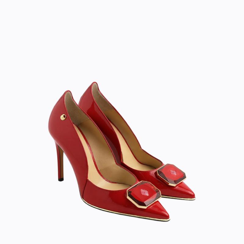 Swan Stiletto Heels - Red thumbnail 3
