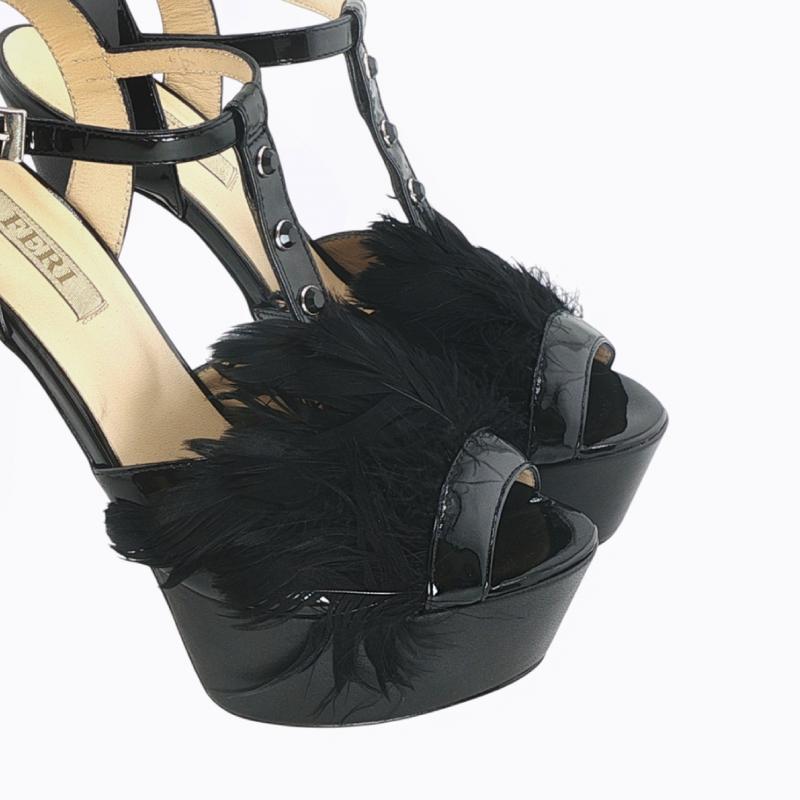 Swan Platform Heels - Black thumbnail 4