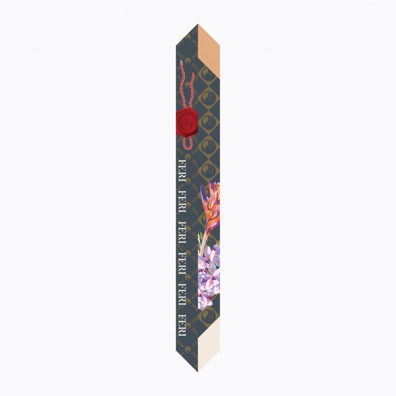 Floral Monogram Twilly - Navy thumbnail 3