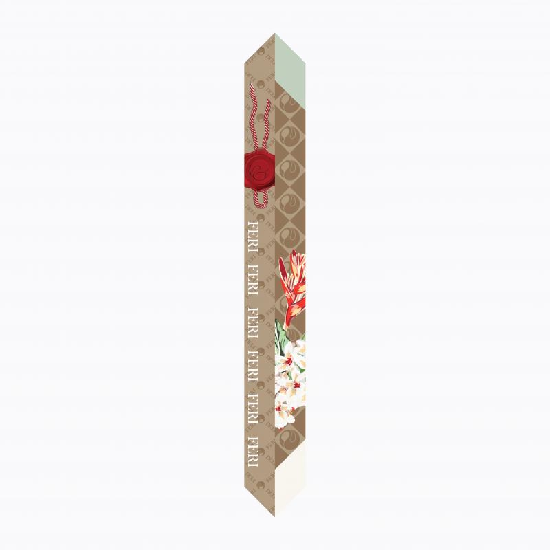 Floral Monogram Twilly - Beige thumbnail 3