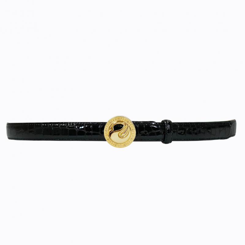 Royale Belt - Classic Black Croco/Gold thumbnail 3