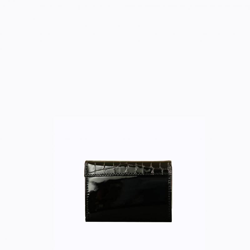 Starlet Vivid Compact Trifold Wallet - Black Croco thumbnail 4