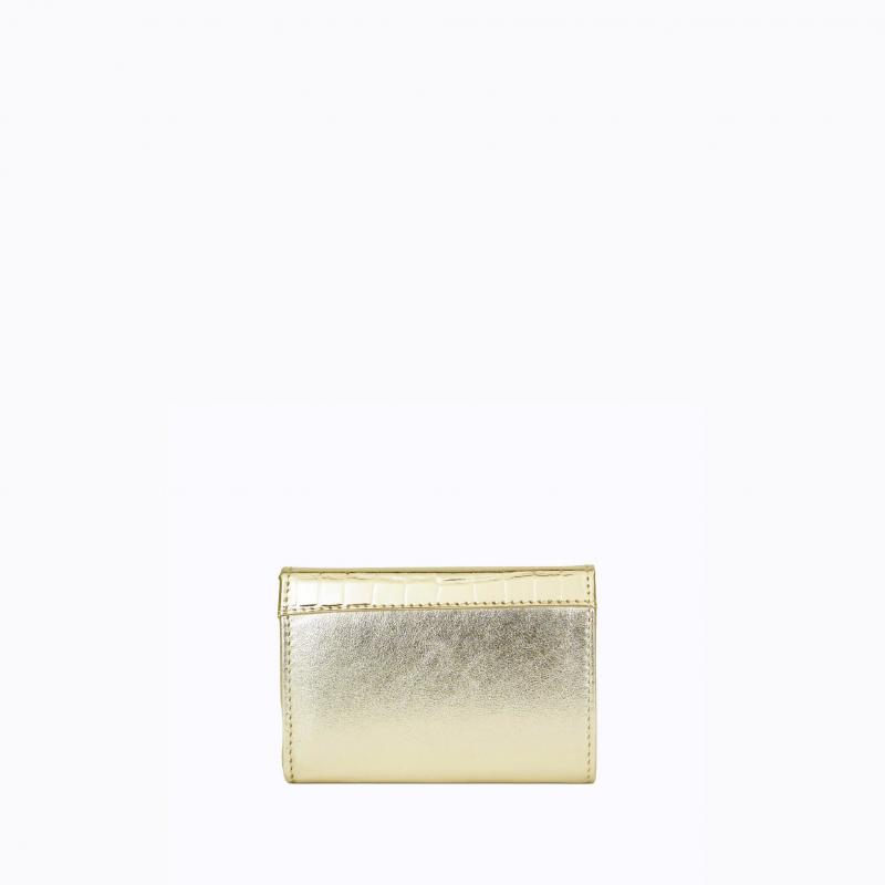 Starlet Vivid Compact Trifold Wallet - Gold Croco thumbnail 4