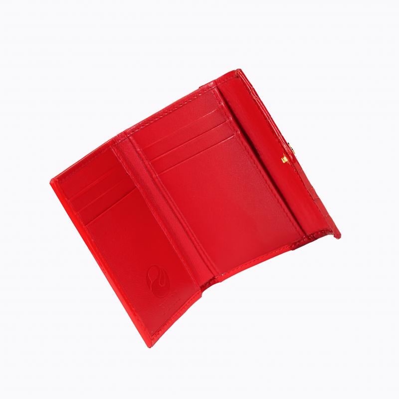 Starlet Vivid Compact Trifold Wallet - Red Croco thumbnail 3