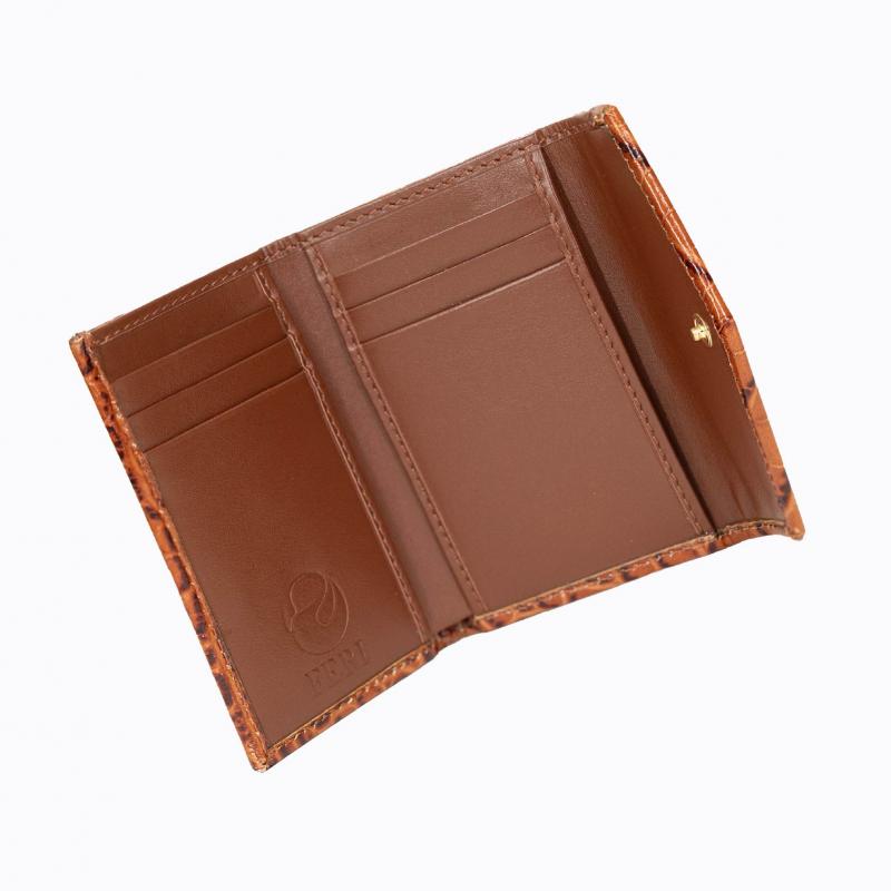 Starlet Vivid Compact Trifold Wallet - Caramel Croco thumbnail 4