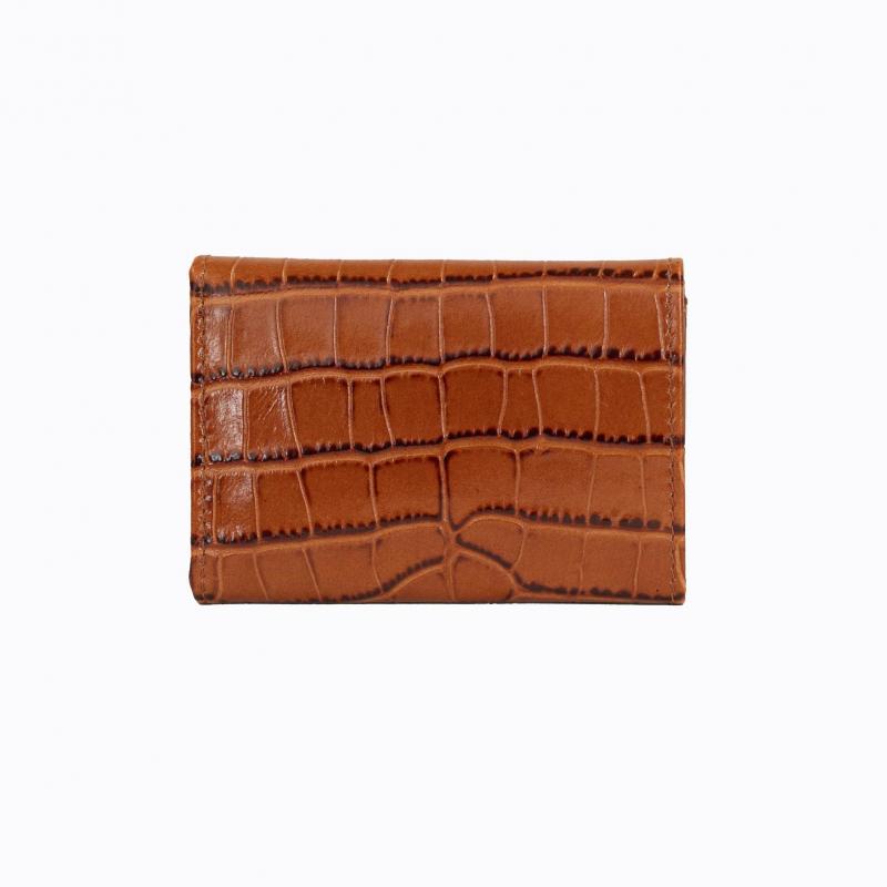 Starlet Vivid Compact Trifold Wallet - Caramel Croco thumbnail 5