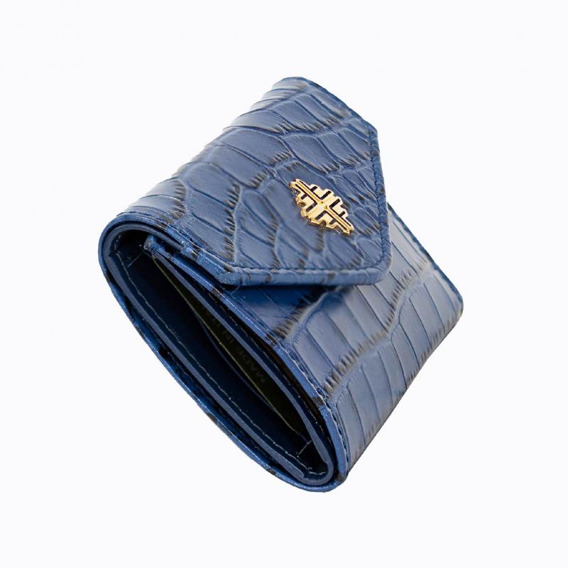 Starlet Vivid Compact Trifold Wallet - Sapphire Croco thumbnail 3